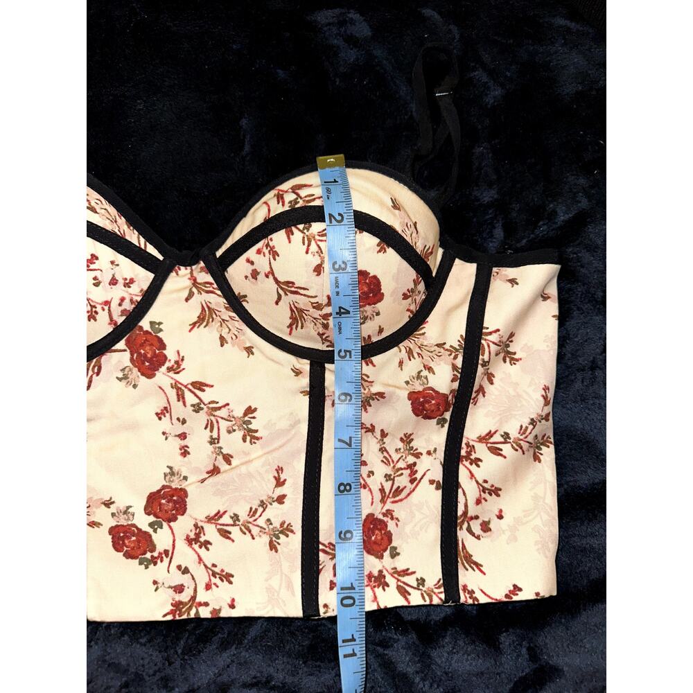 NWT LOVERS + FRIENDS FLORAL BUSTIER CORSET TOP XL - Picture 7 of 8